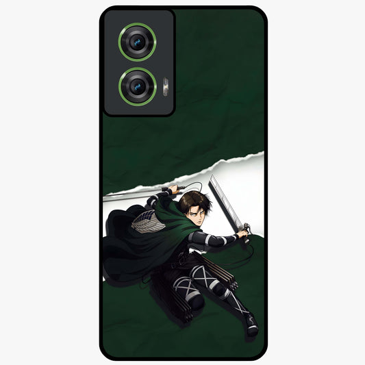 Emerald War Vanguard Glass Case showing flat back view with powerful warrior themed artwork and glossy glass finish.
