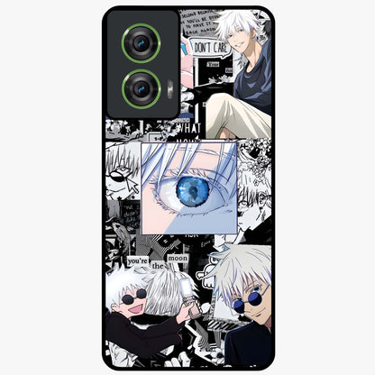 Infinity Sorcerer Chaos Glass Case showing flat back view with mystical sorcerer themed artwork and glossy glass finish.