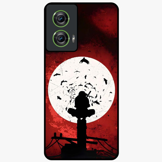 Itachi Limited Edition Naruto Anime Glass Case showing flat back view with iconic anime character artwork and glossy glass finish.