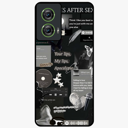 Midnight Love Echo Glass Case showing flat back view with romantic midnight themed artwork and glossy glass finish.