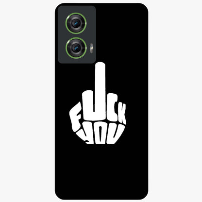 Rebel Mode On Glass Case showing flat back view with bold rebellious typography artwork and glossy glass finish.