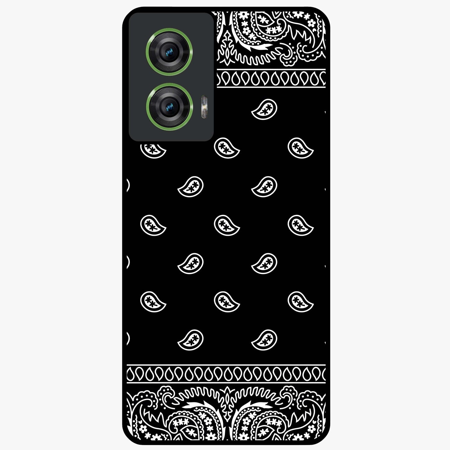 Retro Rebel Threads Glass Case showing flat back view with vintage street style artwork and glossy glass finish.