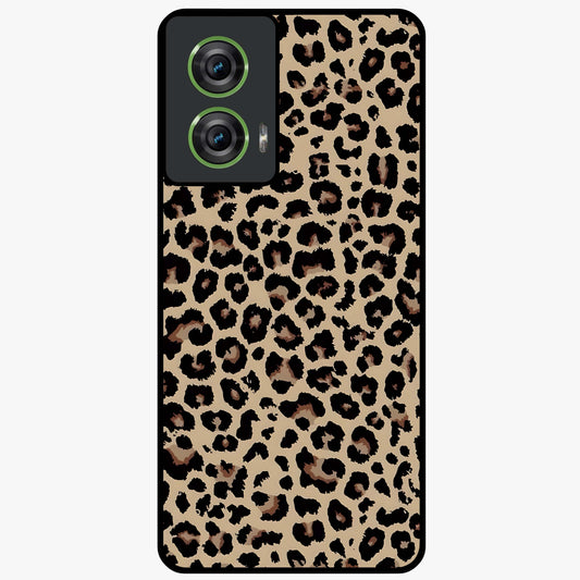 Savage Chic Pattern Glass Case showing flat back view with stylish patterned artwork and glossy glass finish.