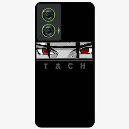 Scarlet Gaze Dominance Glass Case showing flat back view with striking red themed artwork and glossy glass finish.