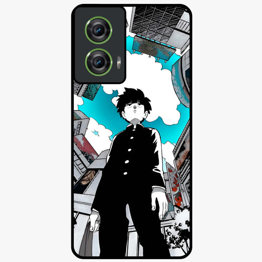 Silent Psychic Awakening Glass Case showing flat back view with mystical psychic themed artwork and glossy glass finish.