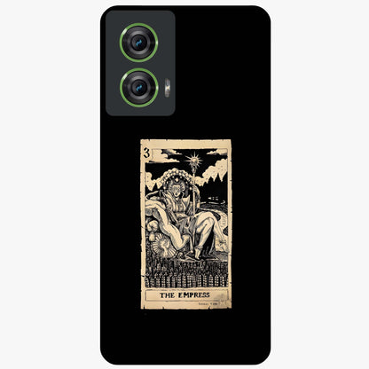 The Empress Glass Case showing flat back view with regal feminine artwork and glossy glass finish.