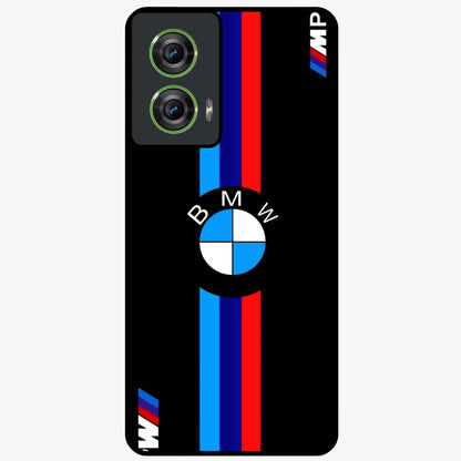 Turbo BMW Beast Glass Case showing flat back view with high performance sports car artwork and glossy glass finish.