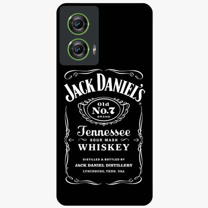 Vintage Whiskey Heritage Glass Case showing flat back view with classic whiskey inspired artwork and glossy glass finish.