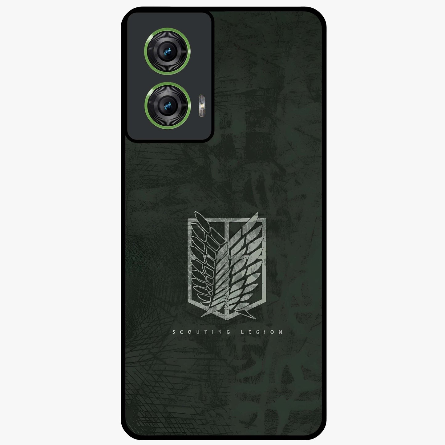 Wings Of Freedom Glass Case showing flat back view with symbolic wings artwork and glossy glass finish.
