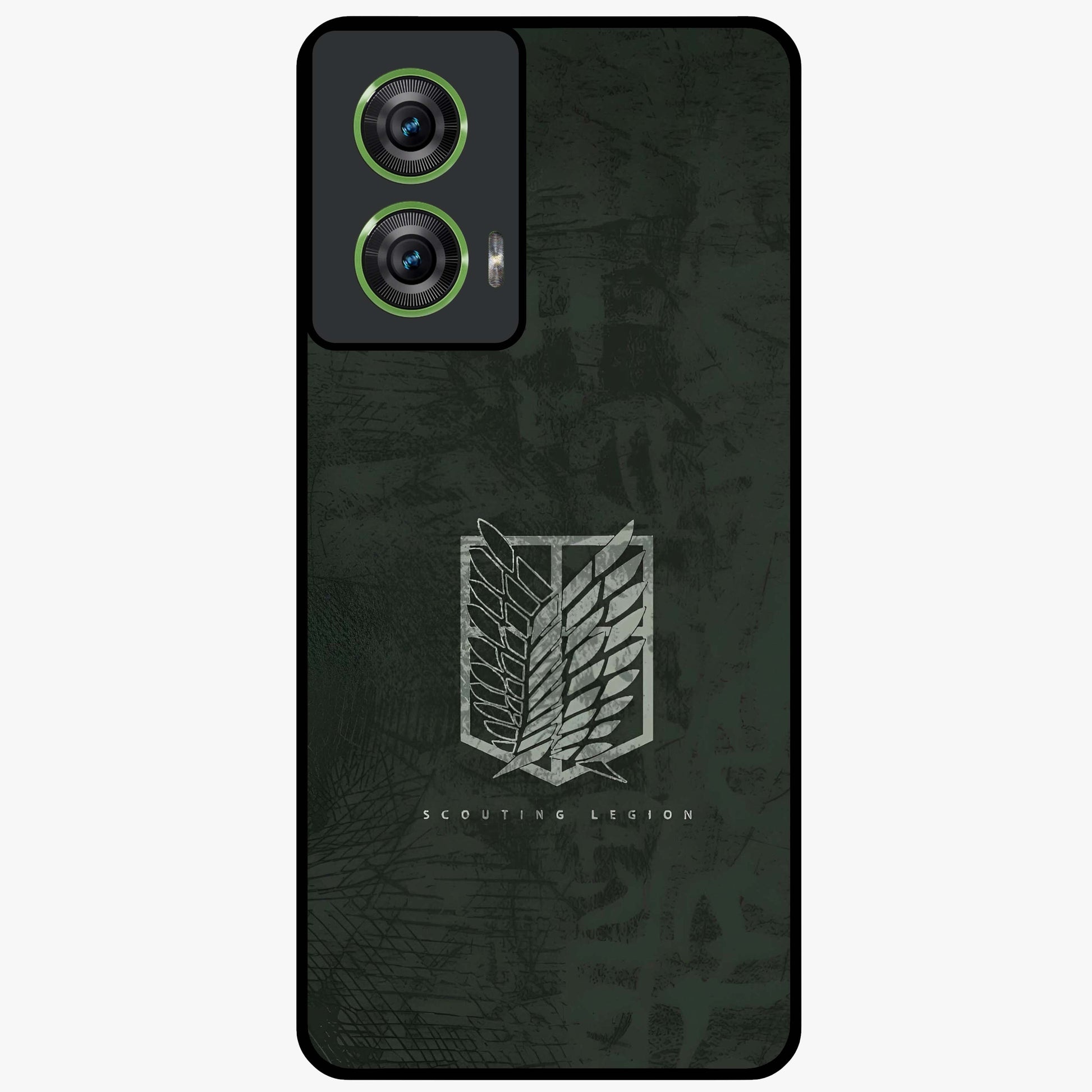 Wings Of Freedom Glass Case showing flat back view with symbolic wings artwork and glossy glass finish.