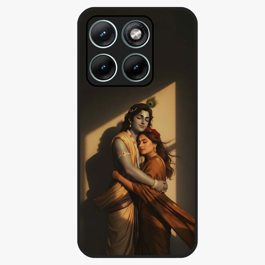Divine Eternal Love Glass Case showing flat back view with spiritual love themed artwork and glossy glass finish.