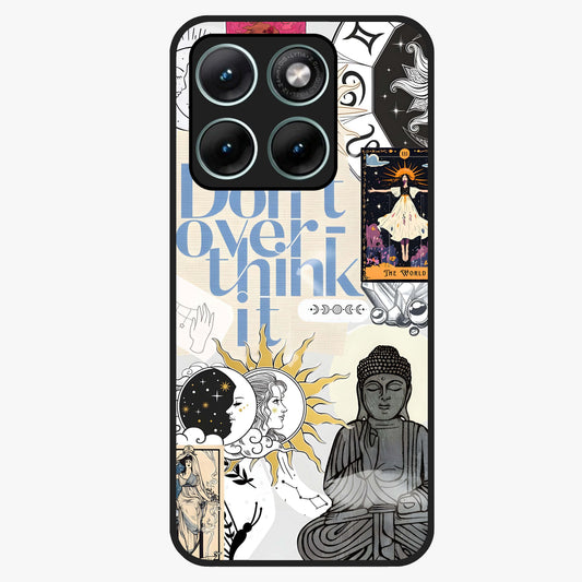 Ethereal Thoughts Glass Case showing flat back view with dreamy artistic artwork and glossy glass finish.