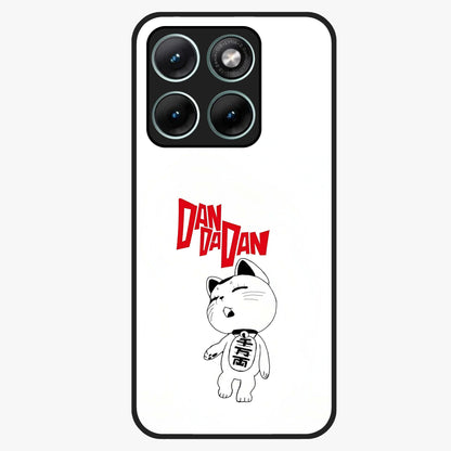 Playful Spirit Charm Glass Case showing flat back view with cheerful charm themed artwork and glossy glass finish.