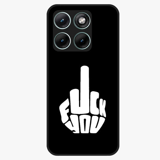 Rebel Mode On Glass Case showing flat back view with bold rebellious typography artwork and glossy glass finish.