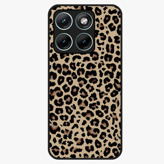 Savage Chic Pattern Glass Case showing flat back view with stylish patterned artwork and glossy glass finish.