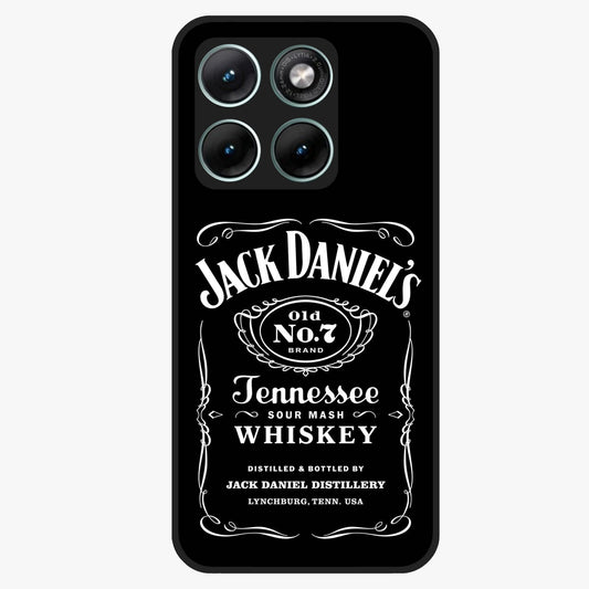 Vintage Whiskey Heritage Glass Case showing flat back view with classic whiskey inspired artwork and glossy glass finish.