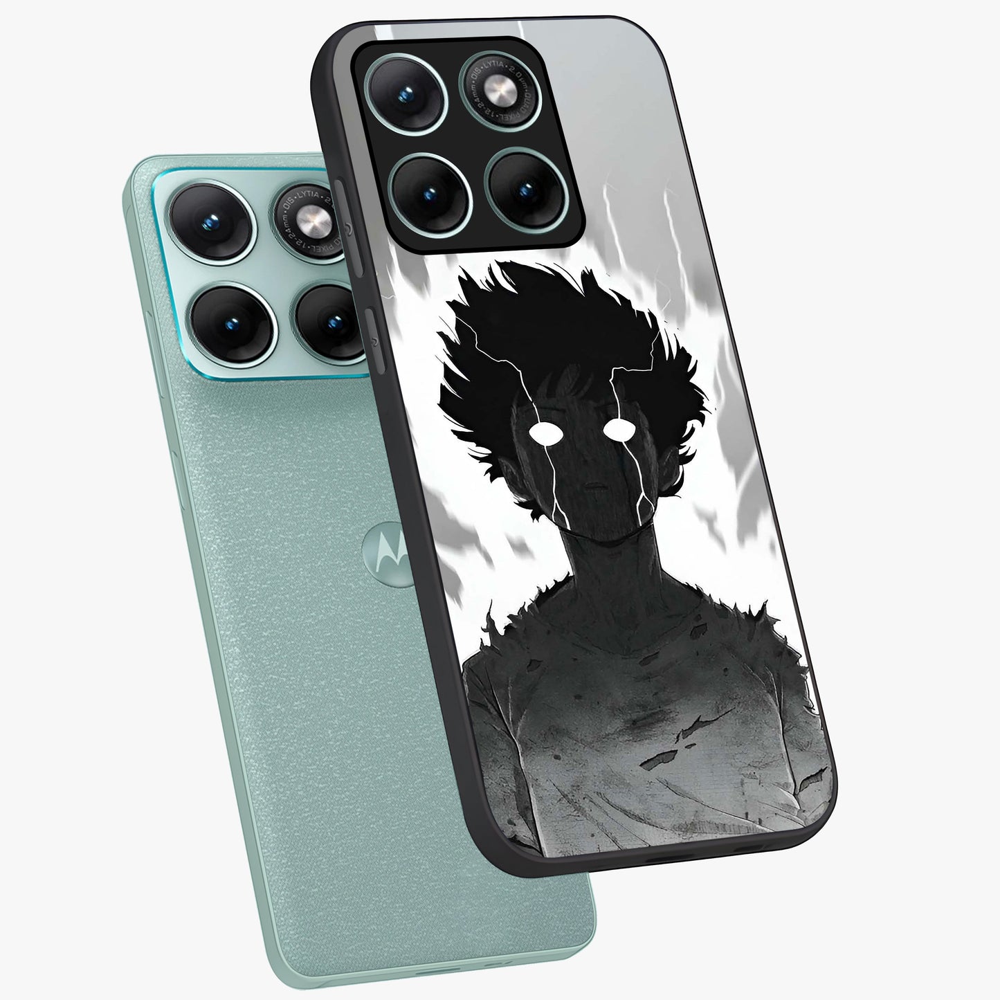 Awakened Inner Rage Glass Case displayed in angled mockup highlighting powerful graphic design and bold artistic theme.