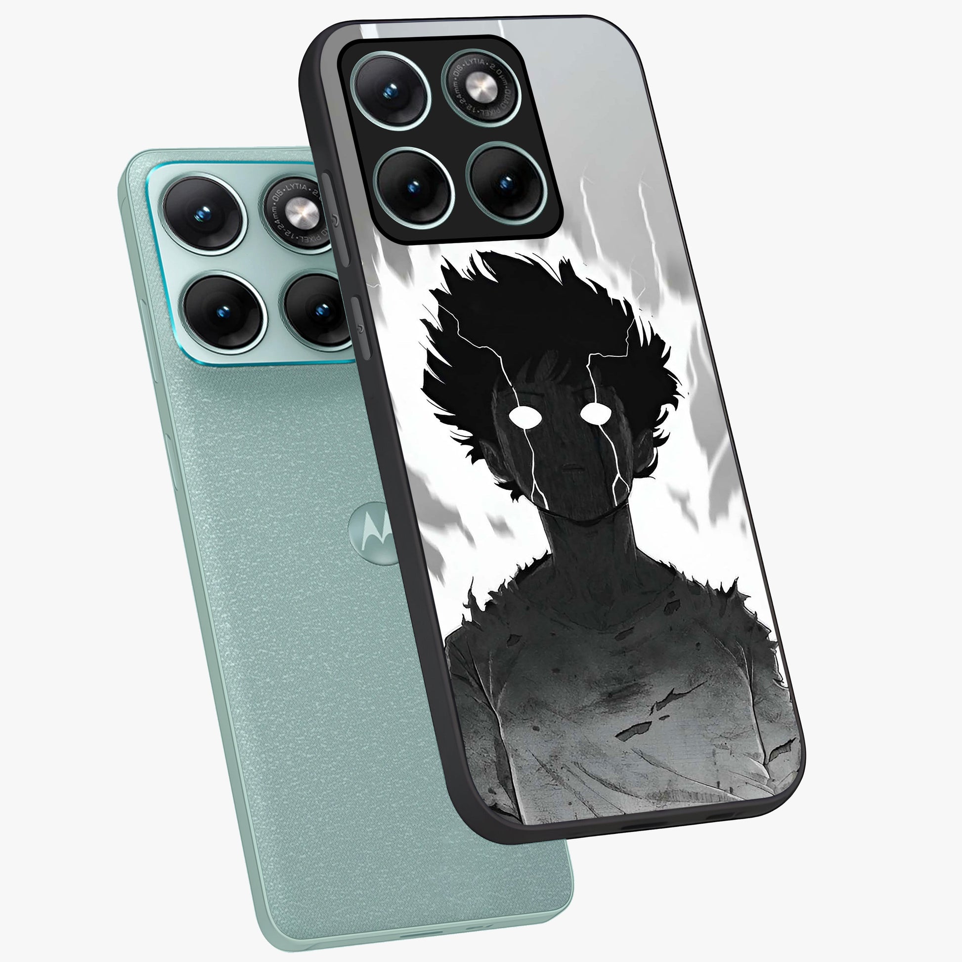 Awakened Inner Rage Glass Case displayed in angled mockup highlighting powerful graphic design and bold artistic theme.