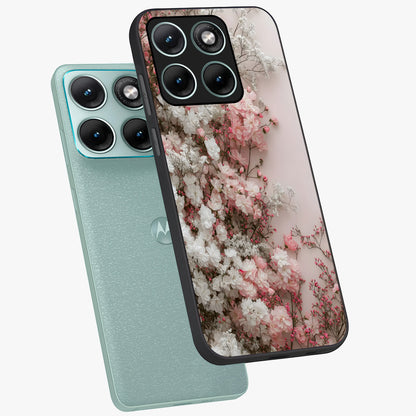 Blush Blossom Cloud Glass Case displayed in angled mockup highlighting soft cloud and blossom design with pastel aesthetic.