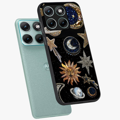 Celestial Gem Constellations Glass Case displayed in angled mockup highlighting gemstone inspired constellation design.