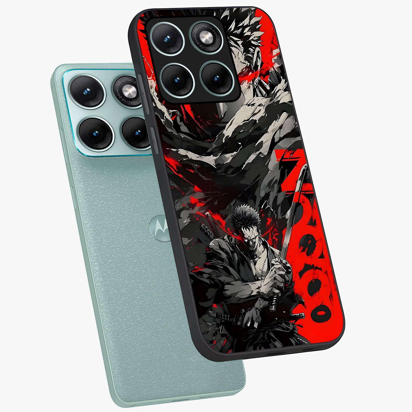 Demon Sword Resolve Glass Case displayed in angled mockup highlighting powerful demon sword illustration with dark fantasy aesthetic.