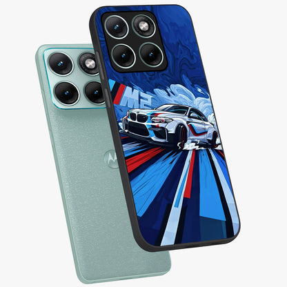 Drift Power Rush Glass Case displayed in angled mockup highlighting powerful drift car design with sporty aesthetic style.