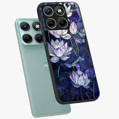 Gloss Petal Rush Glass Case displayed in angled mockup highlighting vibrant petal design with elegant floral aesthetic.