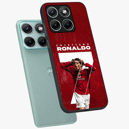 Goal Celebration Legacy Glass Case displayed in angled mockup highlighting energetic sports celebration design with bold athletic theme.