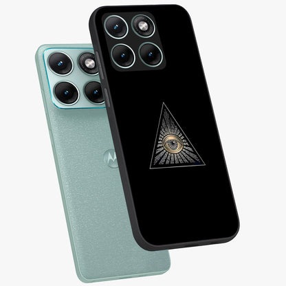 Illuminati Evil Glass Case displayed in angled mockup highlighting dark occult inspired design with bold aesthetic style.