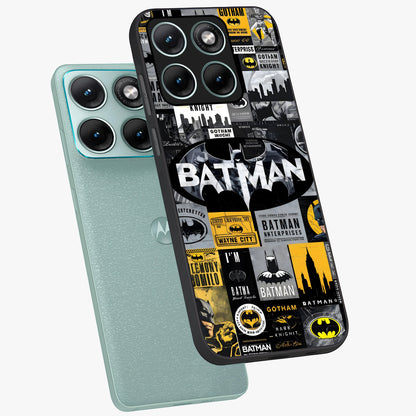 Knight Gotham Rise Glass Case displayed in angled mockup highlighting powerful knight silhouette design with dramatic aesthetic.