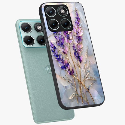 Lavender Dream Glow Glass Case displayed in angled mockup highlighting dreamy purple glow design with soft artistic style.