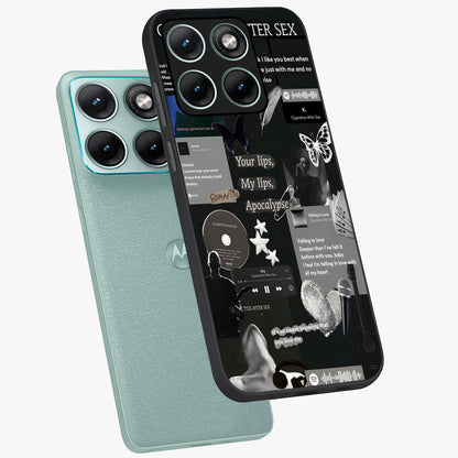 Midnight Love Echo Glass Case displayed in angled mockup highlighting elegant love inspired design with deep aesthetic style.