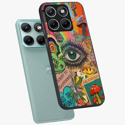 Mystic Eye Wonderland Glass Case displayed in angled mockup highlighting magical eye illustration with dreamy aesthetic.