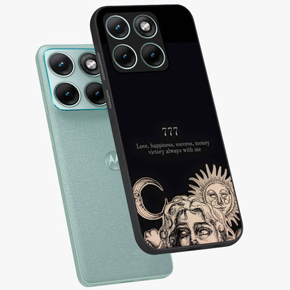 Mystic Victory Aura Glass Case displayed in angled mockup highlighting energetic aura design with bold mystical aesthetic.