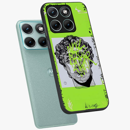 Neo Graffiti Rebellion Glass Case displayed in angled mockup highlighting urban street art design with rebellious aesthetic.