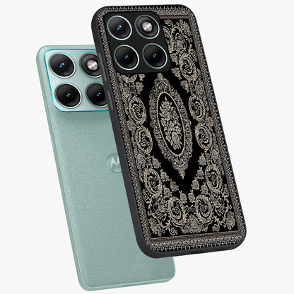 Noir Bloom Elegance Glass Case displayed in angled mockup highlighting refined flower design with stylish noir aesthetic.