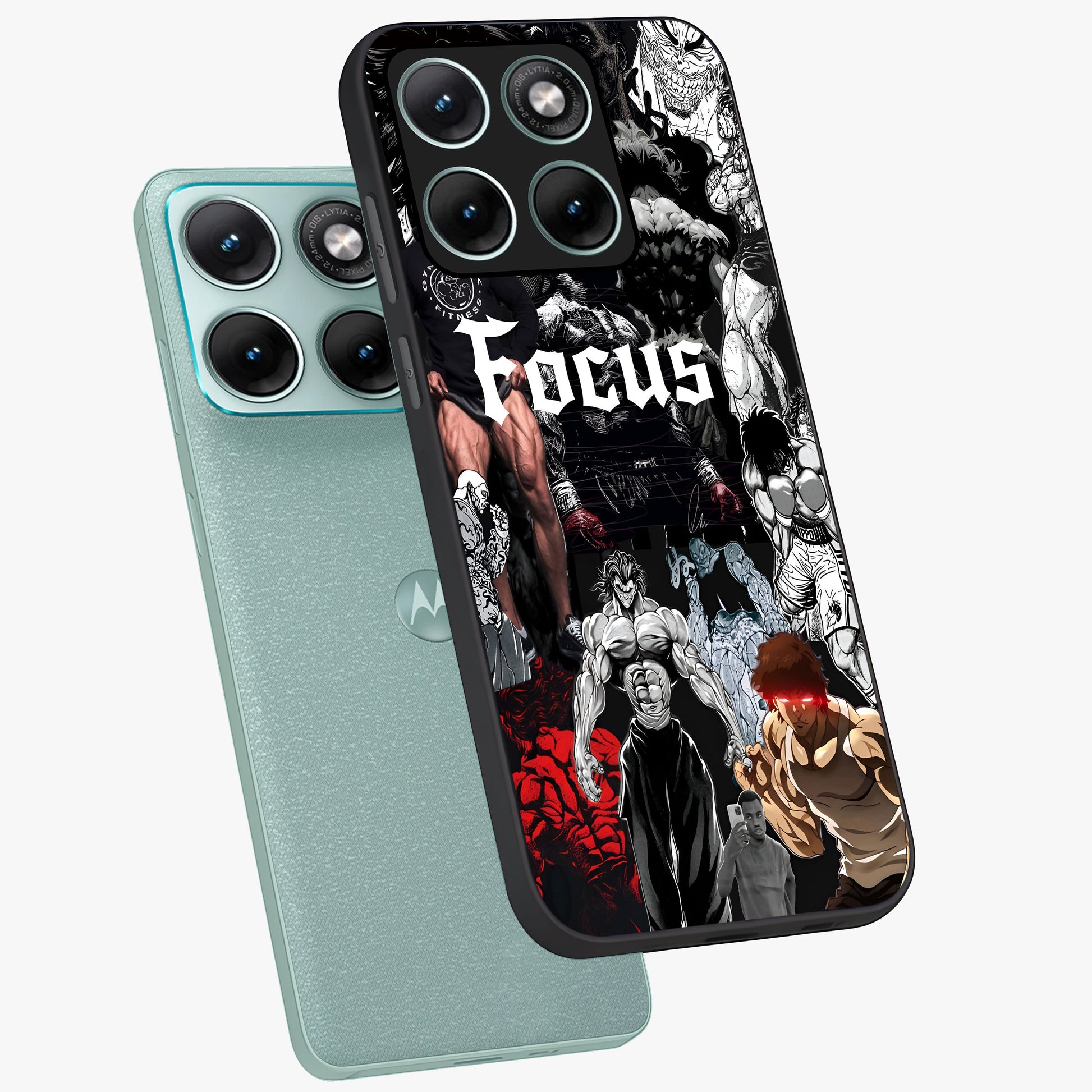 Relentless Power Focus Glass Case displayed in angled mockup highlighting bold statement design with modern aesthetic style.