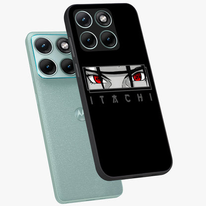 Scarlet Gaze Dominance Glass Case displayed in angled mockup highlighting intense visual design with bold scarlet aesthetic.