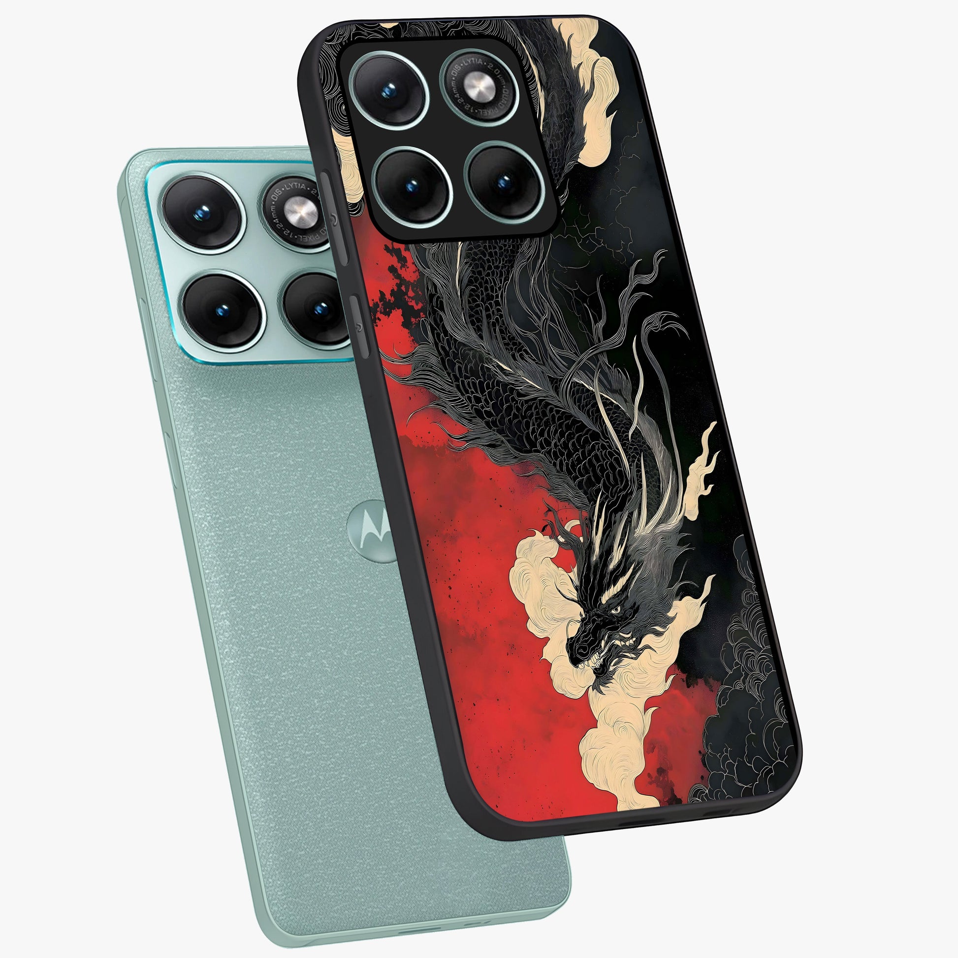 Shadow Dragon Fury Glass Case displayed in angled mockup highlighting powerful dragon illustration with dark fantasy aesthetic.