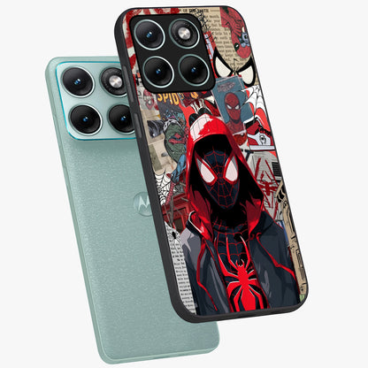 Spider Collage Street Glass Case displayed in angled mockup highlighting dynamic street style collage design with comic aesthetic.