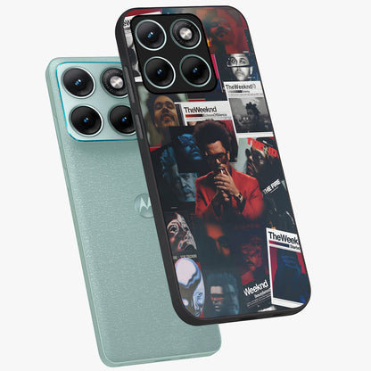 The Weeknd Glass Case displayed in angled mockup highlighting stylish pop culture inspired design with modern aesthetic.