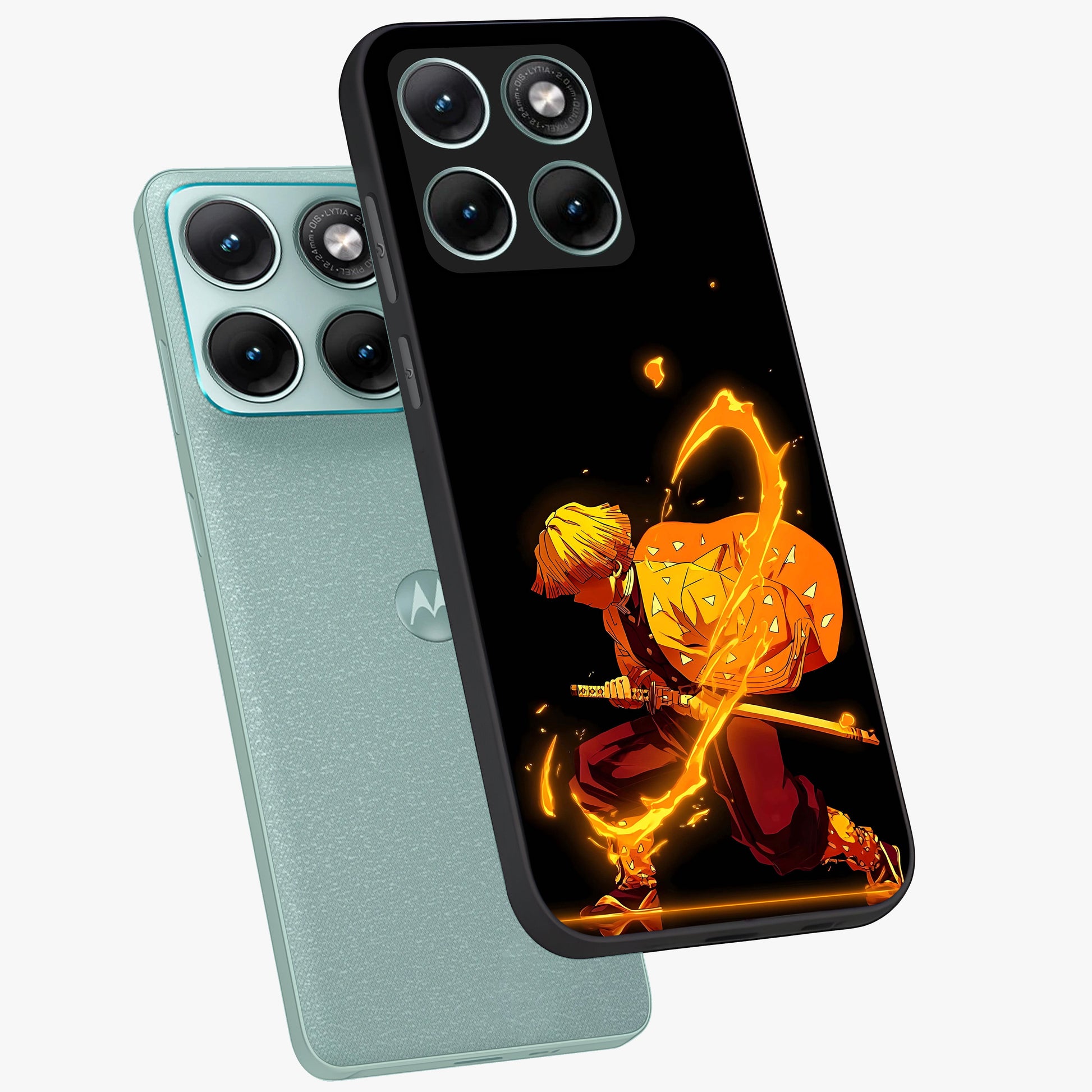 Thunder Flame Execution Glass Case displayed in angled mockup highlighting dramatic fire themed design with intense fantasy aesthetic.