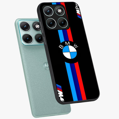 Turbo BMW Beast Glass Case displayed in angled mockup highlighting sleek racing car design with bold automotive aesthetic.