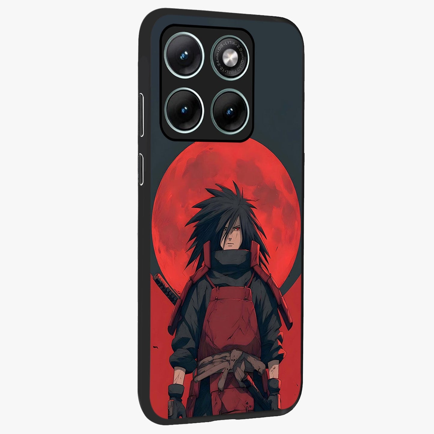 Crimson Moon Warlord Glass Case upright view showcasing powerful warlord artwork with dark celestial theme.