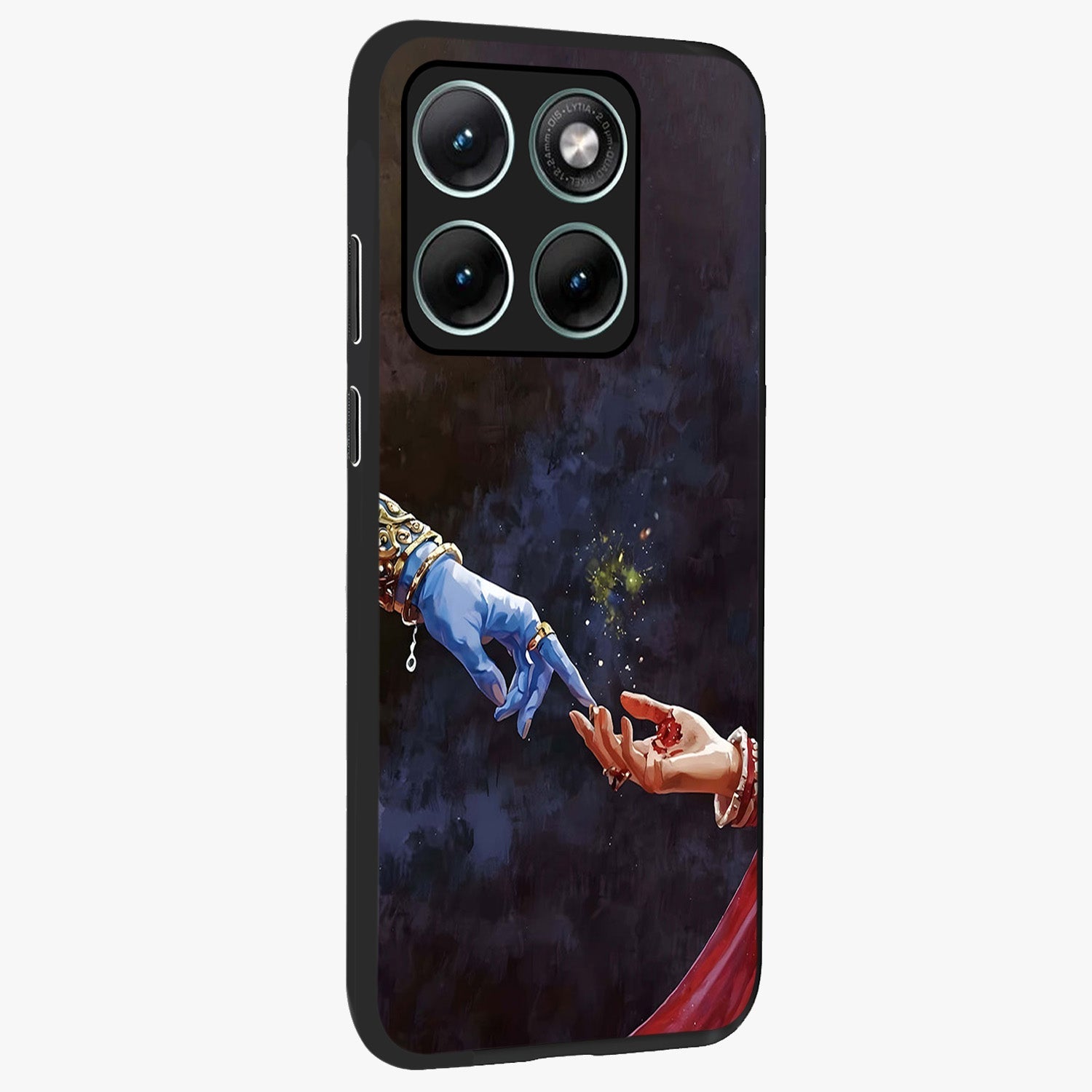Divine Touch Eternal Glass Case upright view showcasing peaceful spiritual artwork with eternal divine theme.