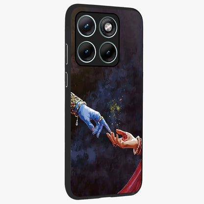 Divine Touch Eternal Glass Case upright view showcasing peaceful spiritual artwork with eternal divine theme.