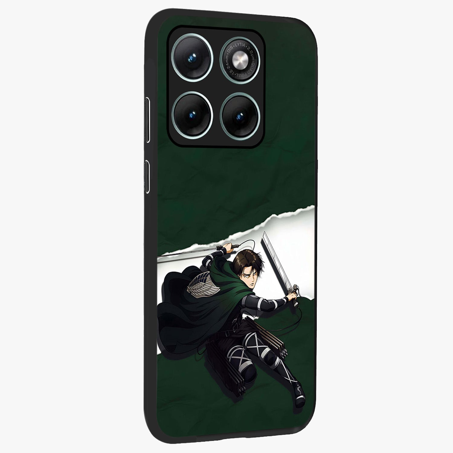 Emerald War Vanguard Glass Case upright view showcasing dramatic warrior artwork with bold fantasy theme.