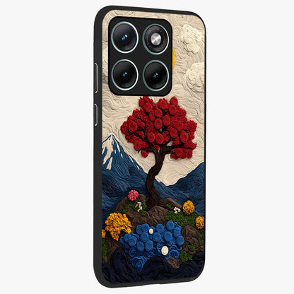 Eternal Nature Tapestry Glass Case upright view showcasing elegant nature tapestry design with decorative style.