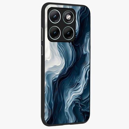Ethereal Paper Marble Glass Case upright view showcasing smooth marble artwork with refined minimalist theme.