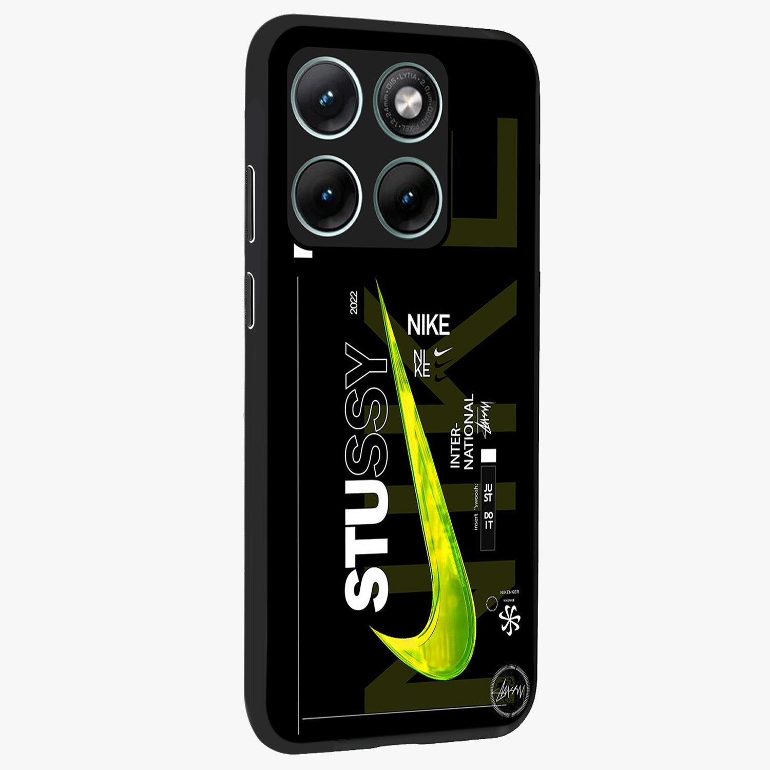 Neon Street Edition Glass Case upright view showcasing colorful neon artwork with modern street culture theme.
